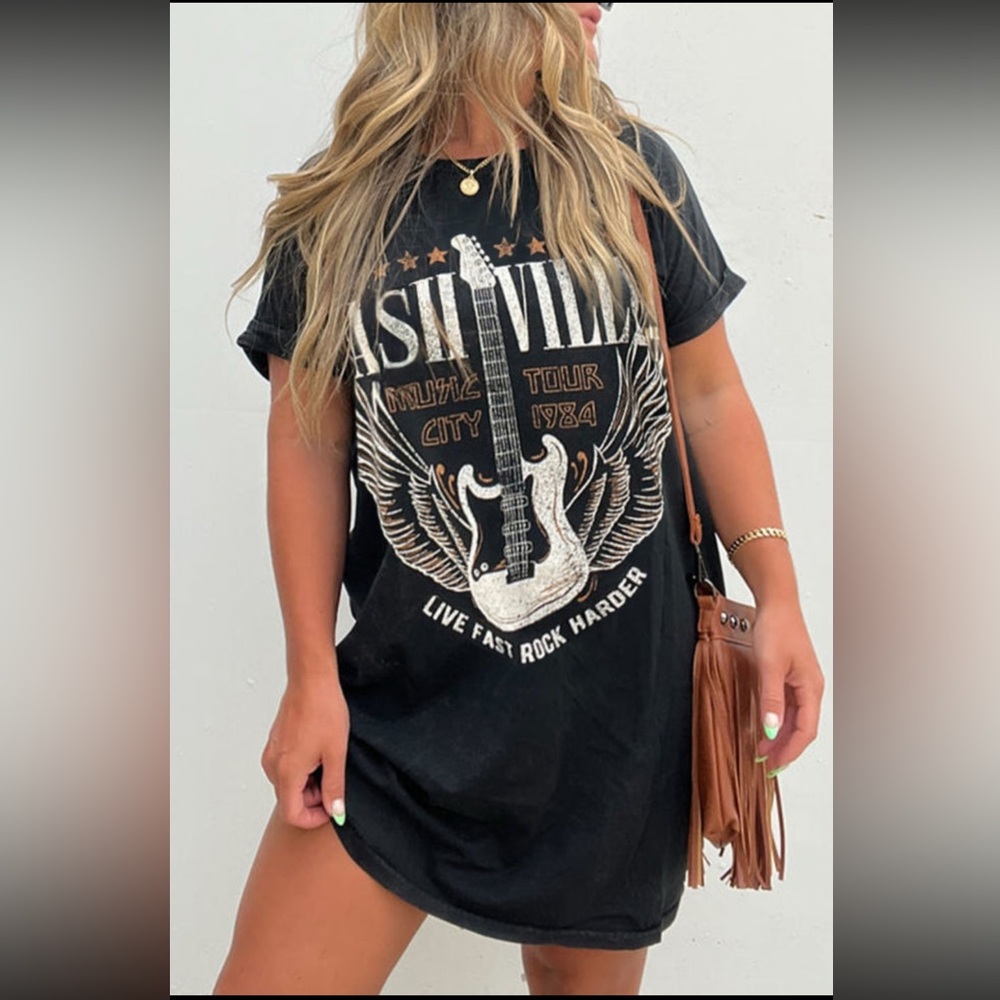 Black Mini T-Shirt Dress
